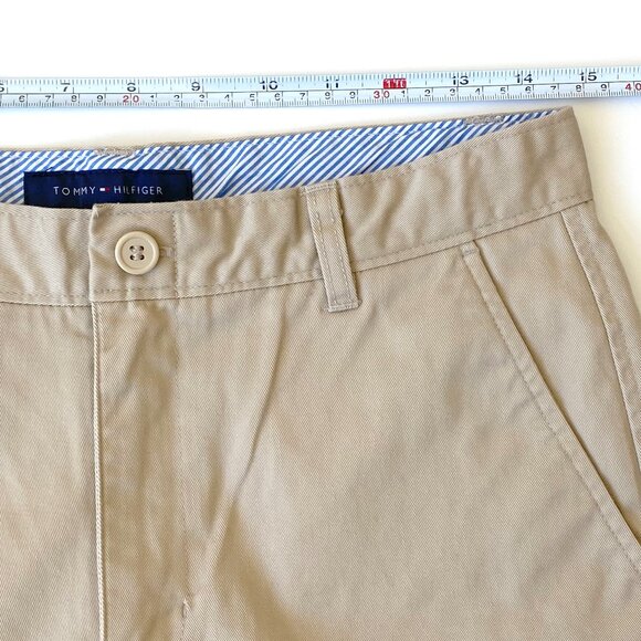 NWOT Tommy Hilfiger Boys Beige Cotton Blend Shorts Size 18 School Uniform Preppy - Picture 10 of 10